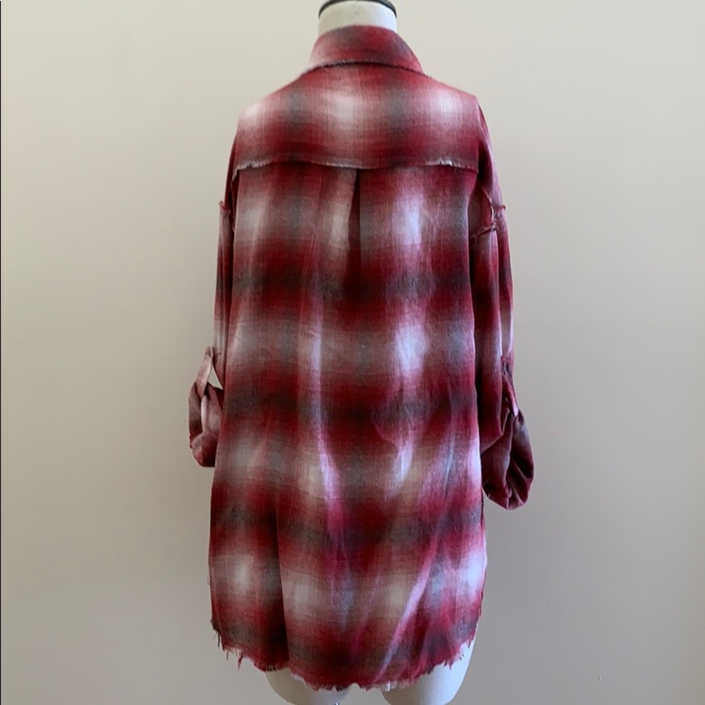 POL plaid button down top - Picture 2 of 5